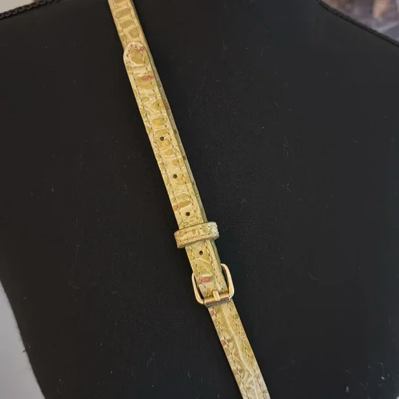 Vintage Dooney & Bourke Purse Orange Canvas Leather Croc Flap Crossbody Bag - Picture 6 of 8